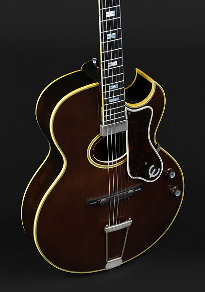 Howard Roberts Custom Model Electric Archtop Guitar, Epiphone (American), Fingerboard: Ebony; Binding: Plastic; Top: Laminate spruce?; Back and sides: Maple plywood; Inlay: Mother of Pearl , American