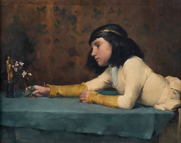 Girl with a Madonna, Helene Schjerfbeck (Finnish, Helsinki 1862–1946 Saltsjöbaden), Oil on canvas