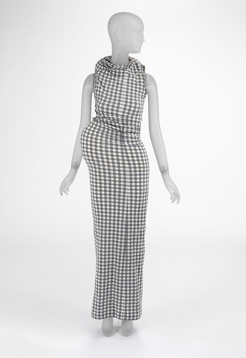 Dress, Comme des Garçons  Japanese, nylon-polyurethane, wool, goose down, Japanese