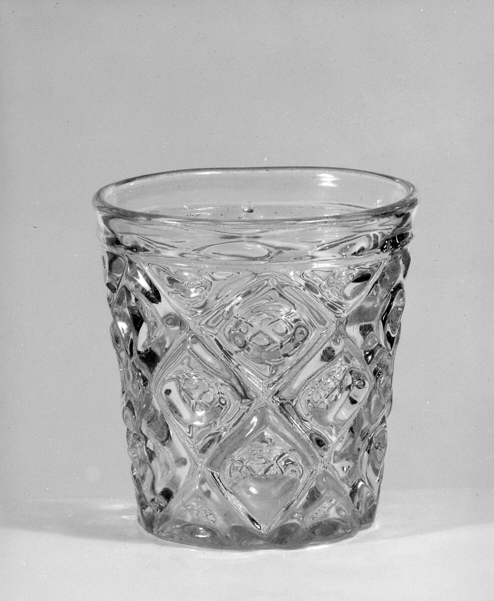 Tumbler, Pressed glass, American 