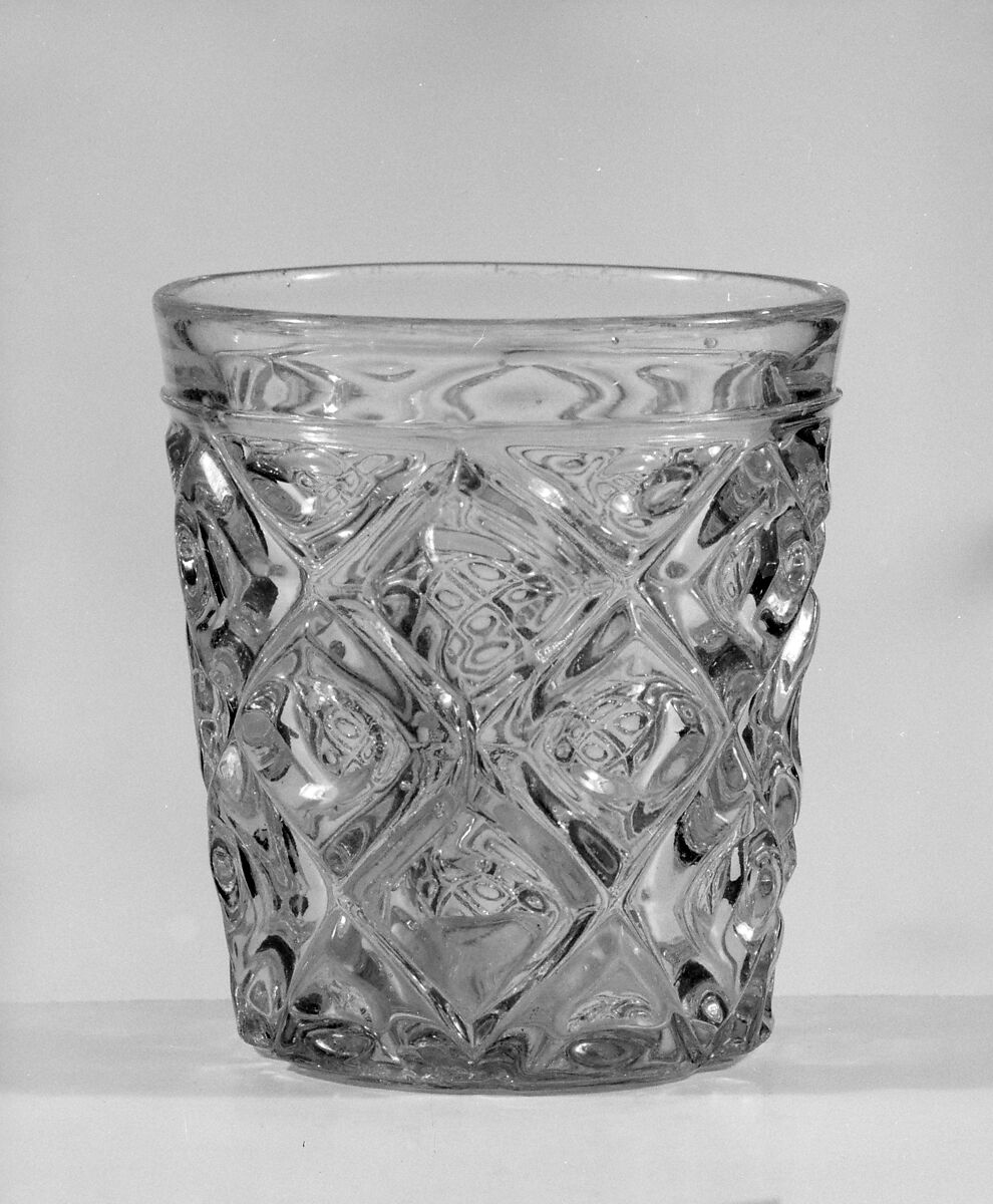 Tumbler, Pressed glass, American 