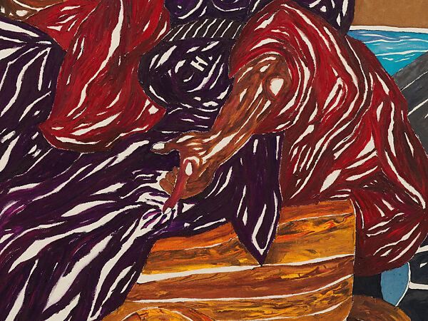 Medea, Act I & II (Feuerbach & Van Loo), Chase Hall (American, born St. Paul, Minnesota 1993), Acrylic and coffee on cotton canvas