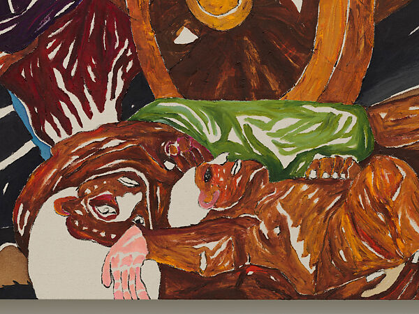 Medea, Act I & II (Feuerbach & Van Loo), Chase Hall (American, born St. Paul, Minnesota 1993), Acrylic and coffee on cotton canvas