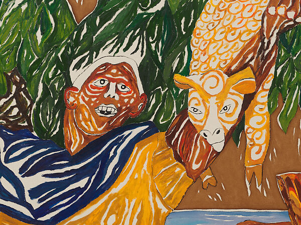 Medea, Act I & II (Feuerbach & Van Loo), Chase Hall (American, born St. Paul, Minnesota 1993), Acrylic and coffee on cotton canvas