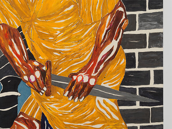 Medea, Act I & II (Feuerbach & Van Loo), Chase Hall (American, born St. Paul, Minnesota 1993), Acrylic and coffee on cotton canvas