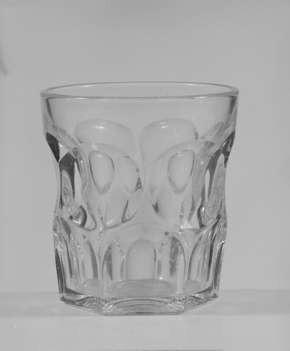 Tumbler, Pressed glass, American 