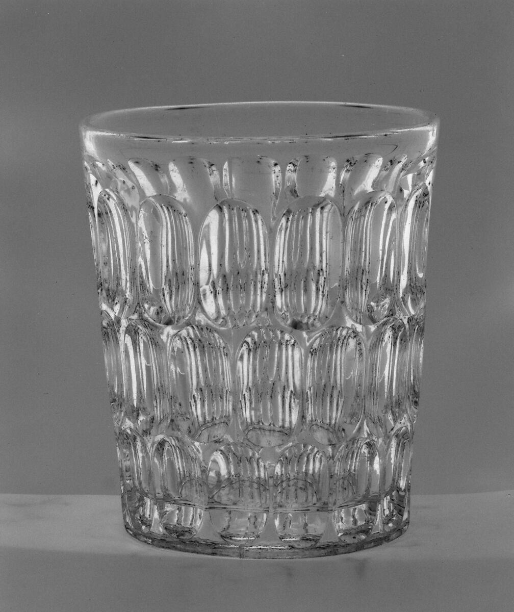 Tumbler, Bakewell, Pears and Company (1836–1882), Pressed glass, American 