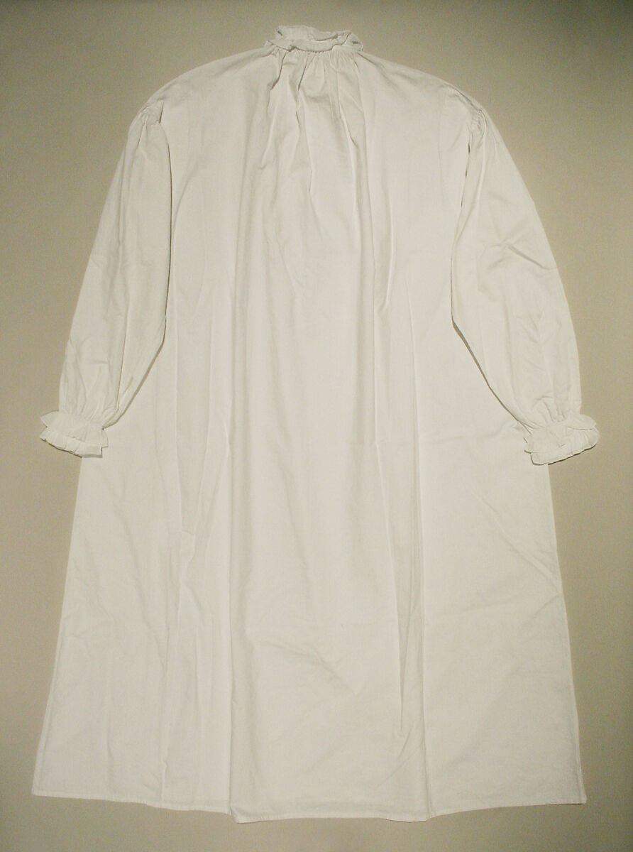 Nightshirt, flax, cotton, shell, British