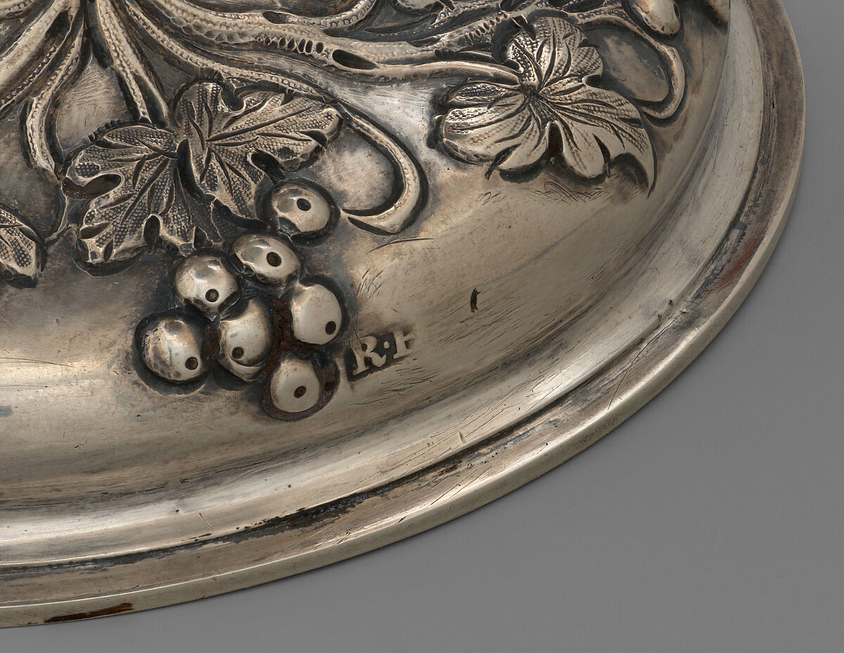 Wedding Cup in case, Robert Hennell III (British, 1794–1868), Silver, coconut; leather, blue silk, base metal, British, London