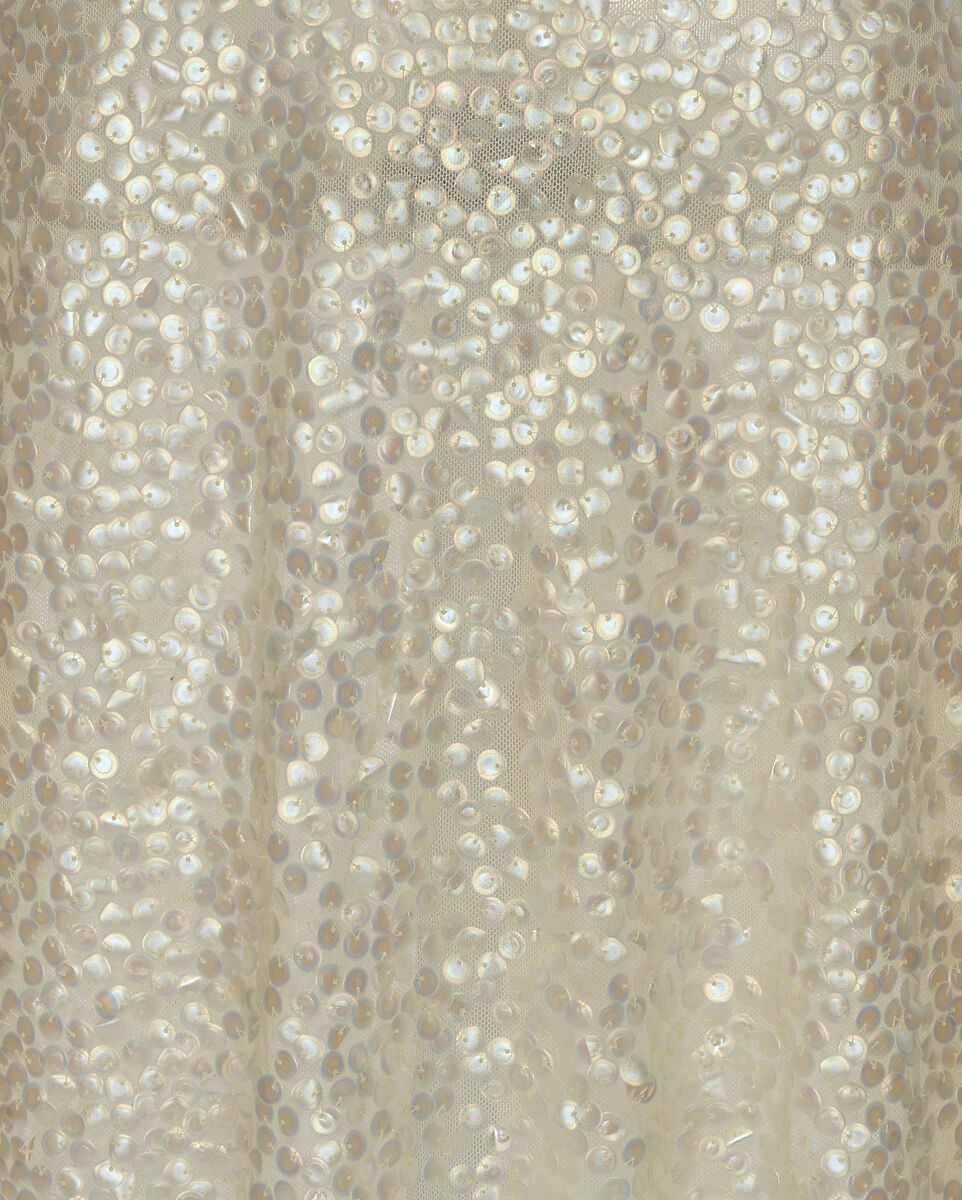 "BioSequin" dress and "Protein Evolution" parka, Stella McCartney (British, founded 2001), silk, cellulose, British