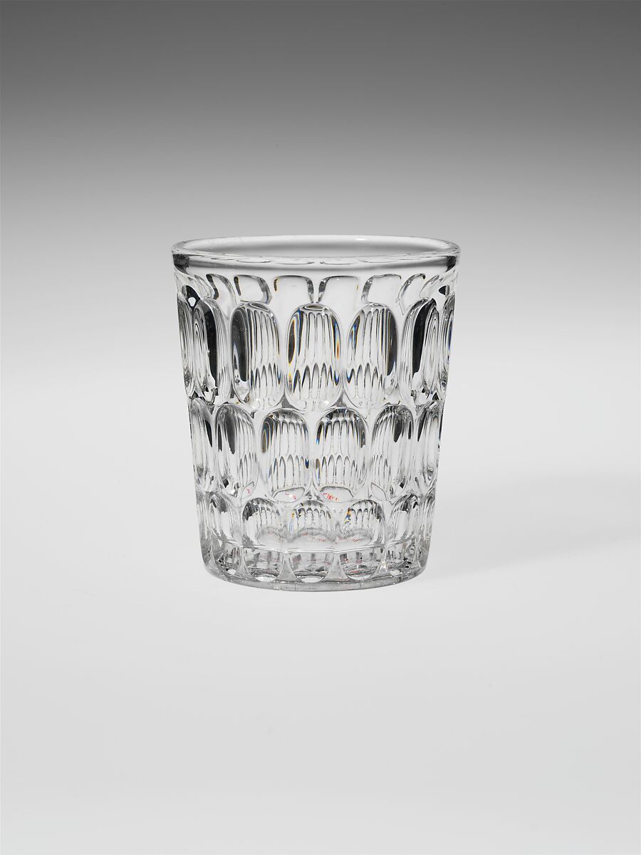 Tumbler, Bakewell, Pears and Company (1836–1882), Pressed glass, American 