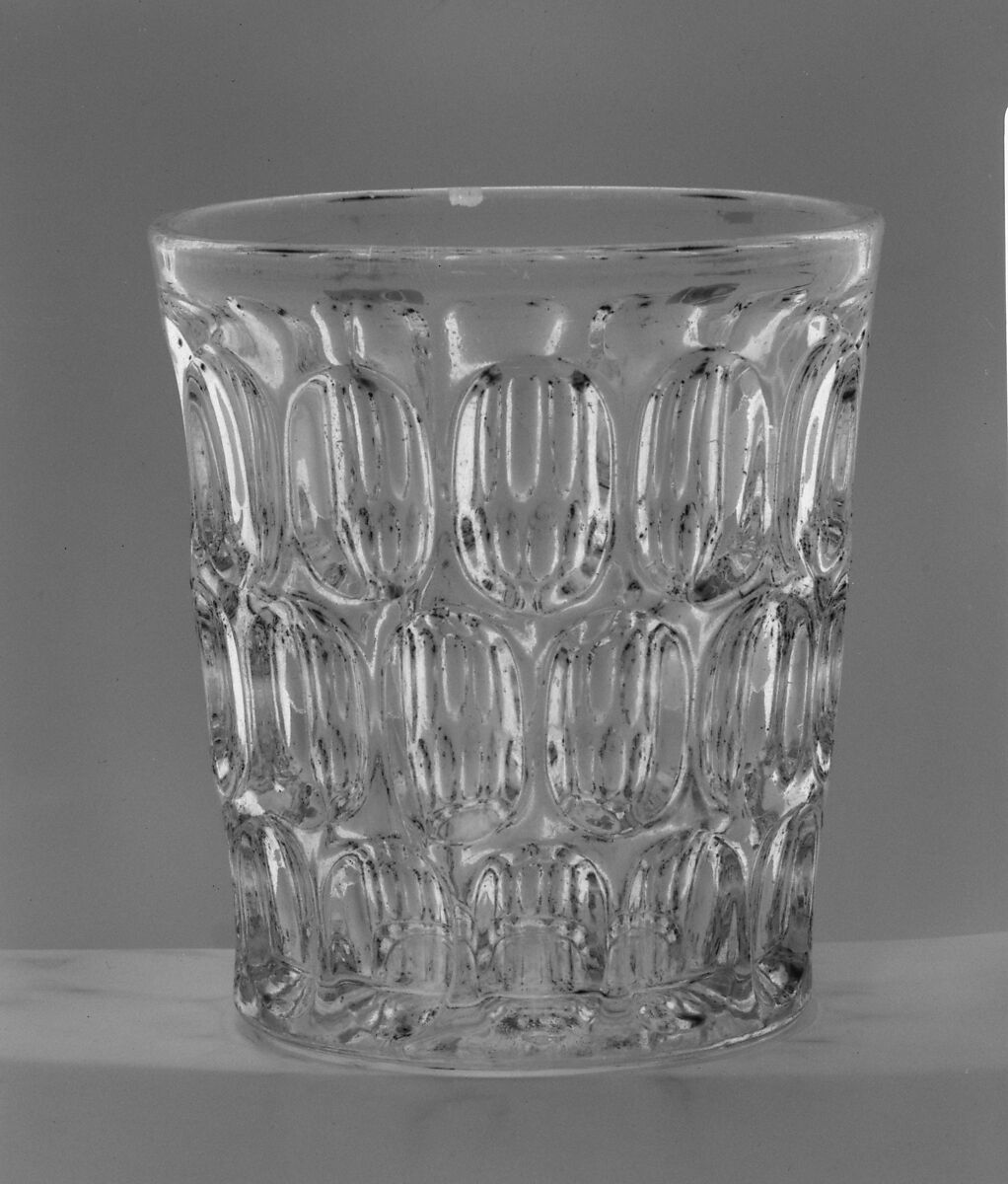 Tumbler, Bakewell, Pears and Company (1836–1882), Pressed glass, American 