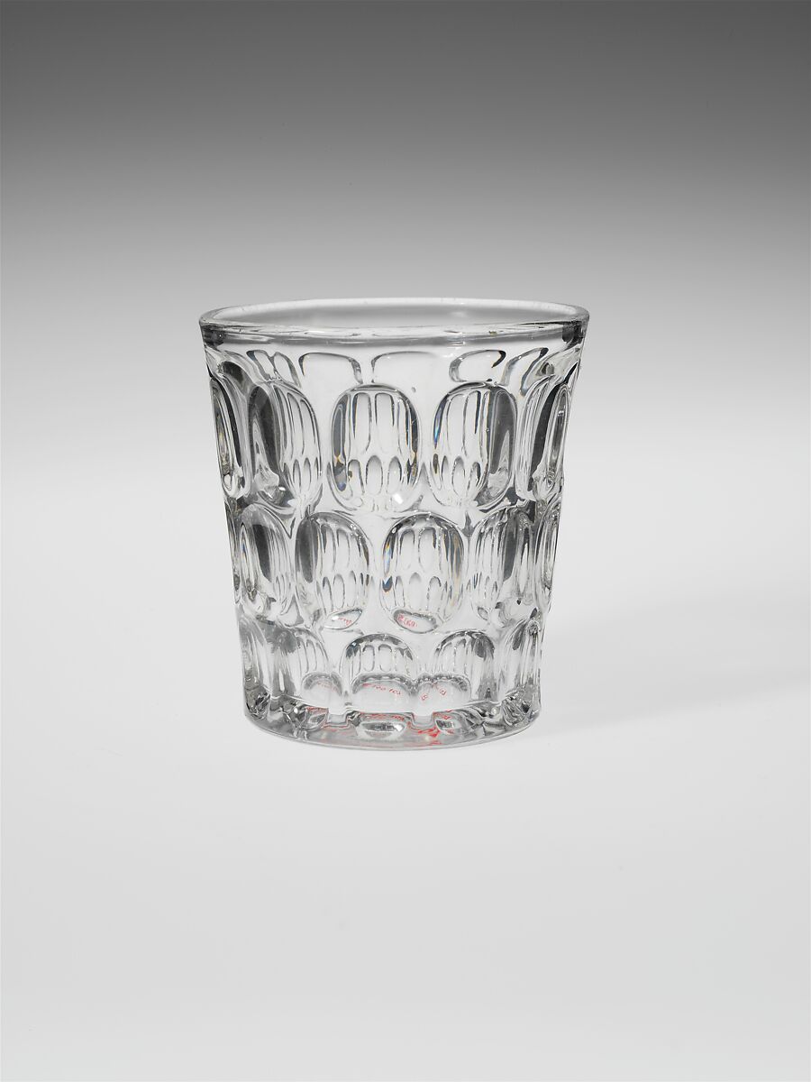 Tumbler, Bakewell, Pears and Company (1836–1882), Pressed glass, American 