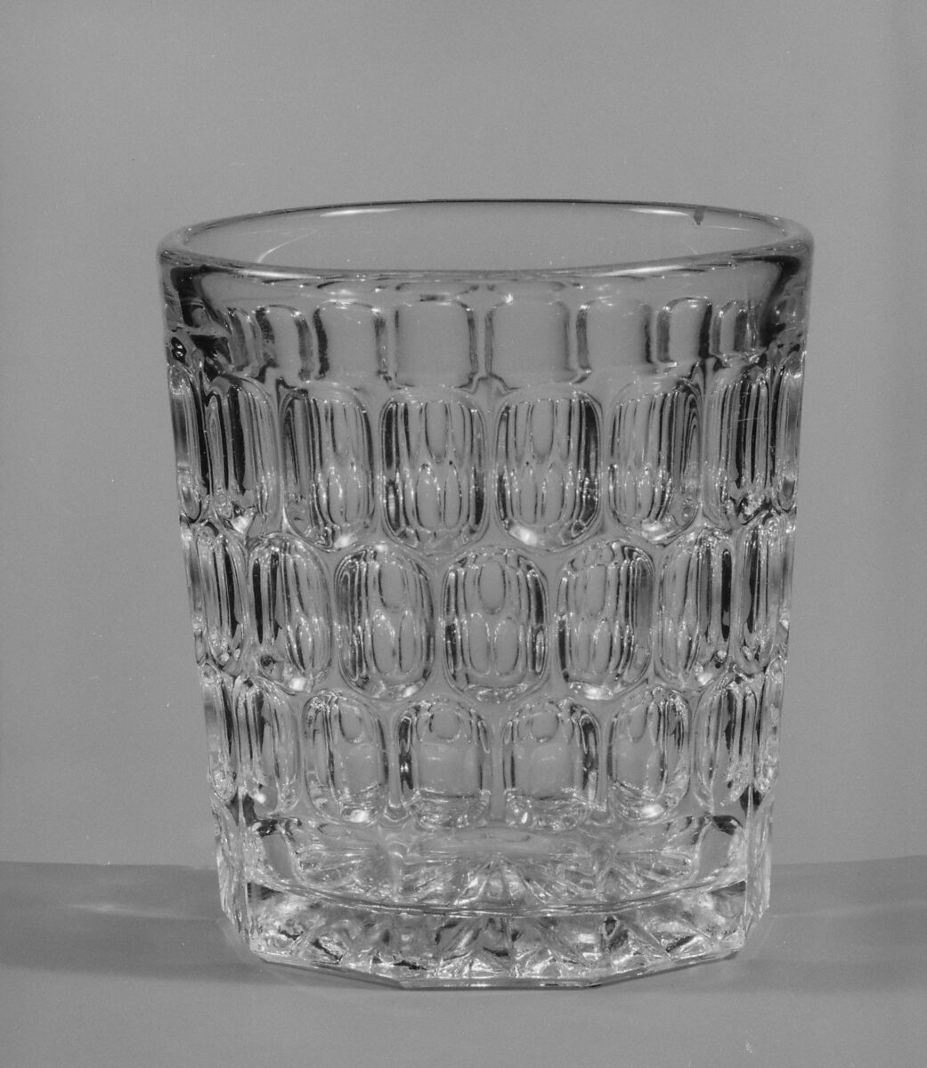 Tumbler, Bakewell, Pears and Company (1836–1882), Pressed glass, American 