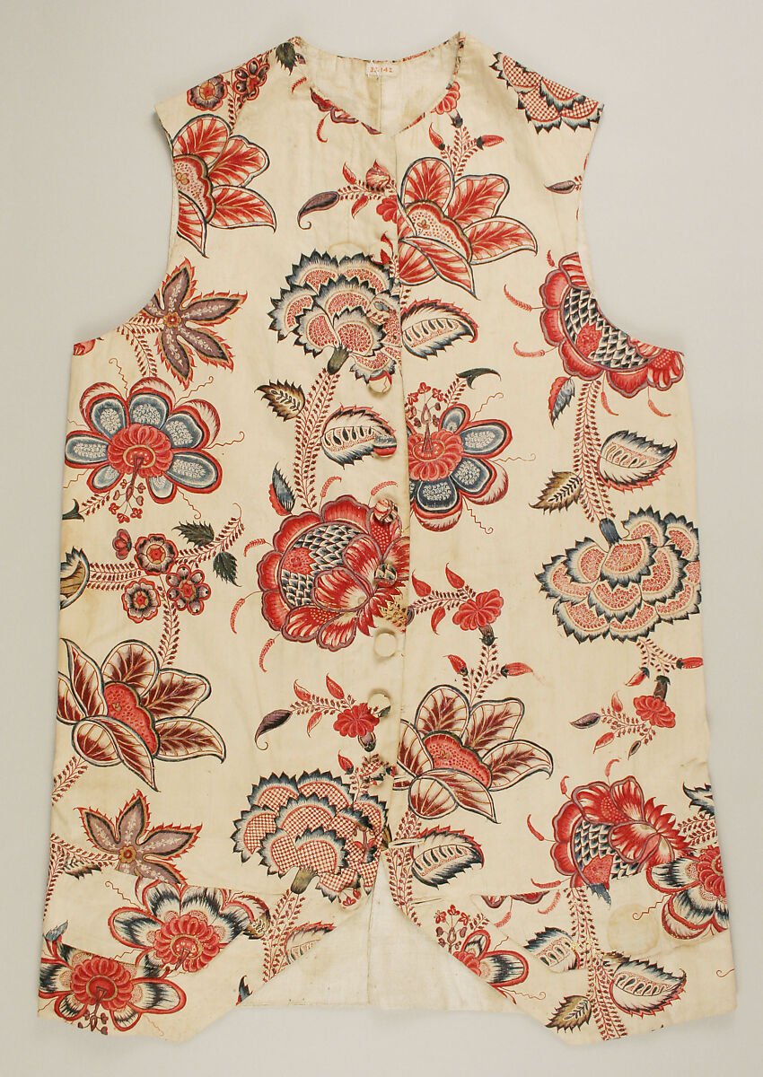 Waistcoat, cotton, French