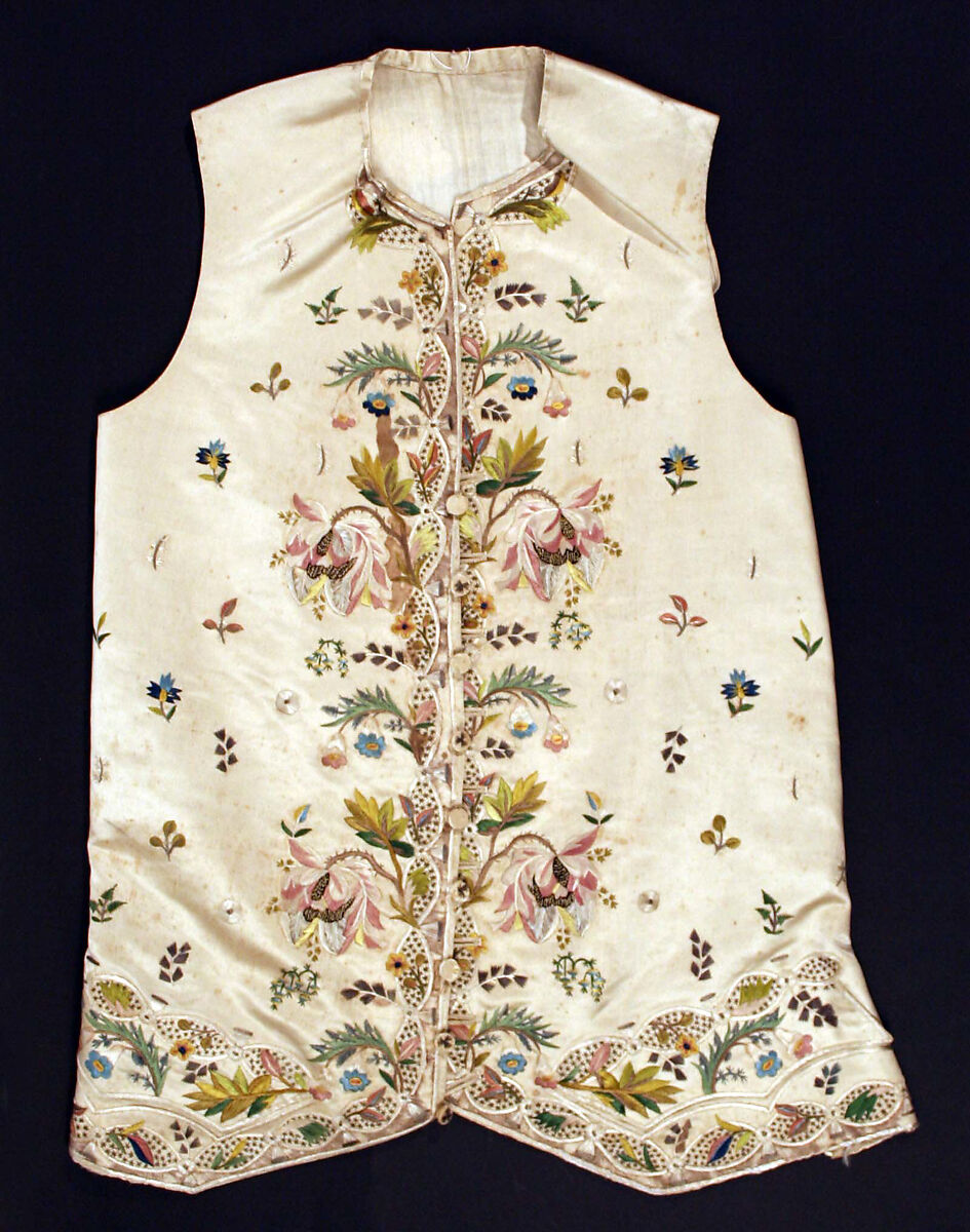 Waistcoat, silk, European 