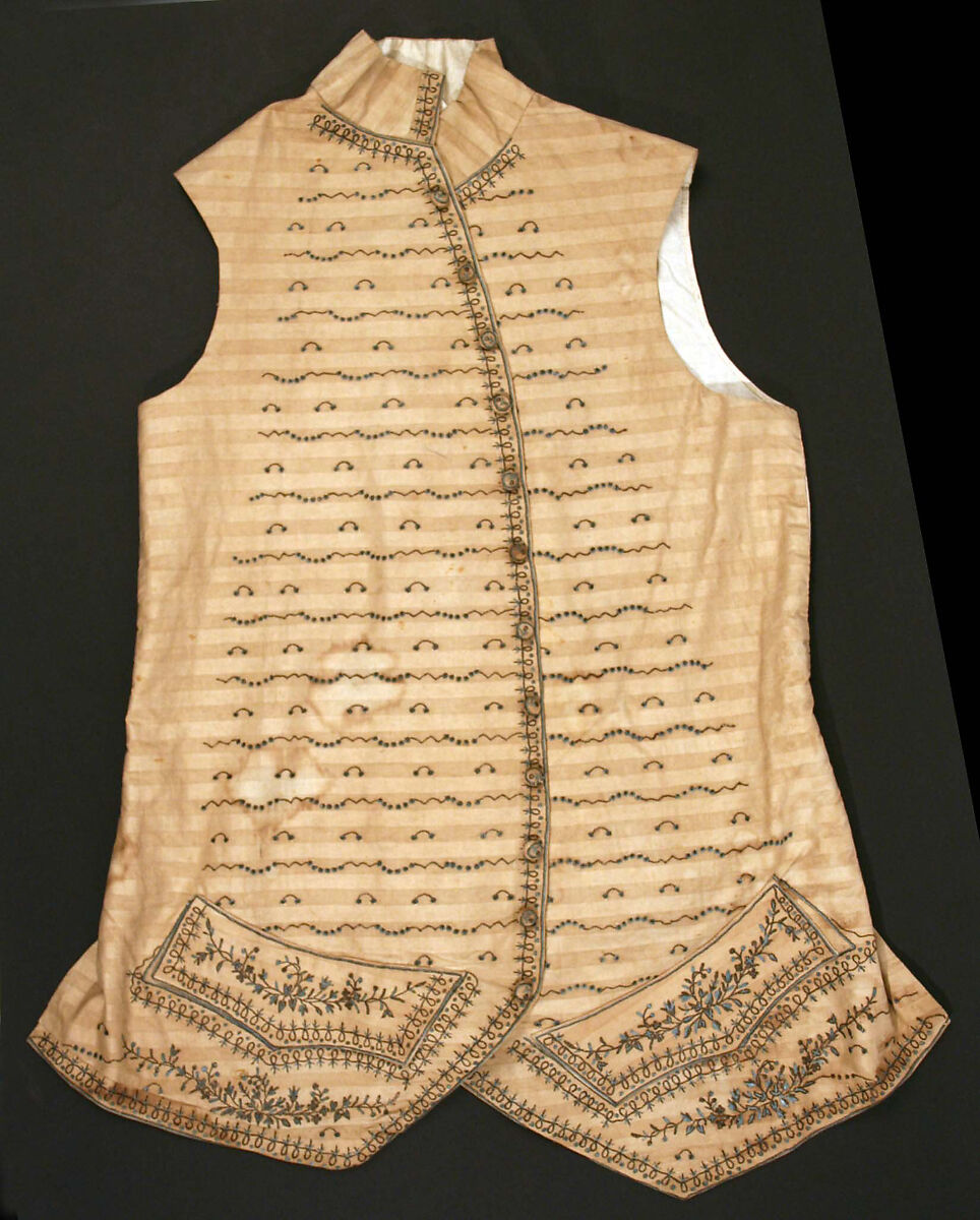 Waistcoat, cotton, French 