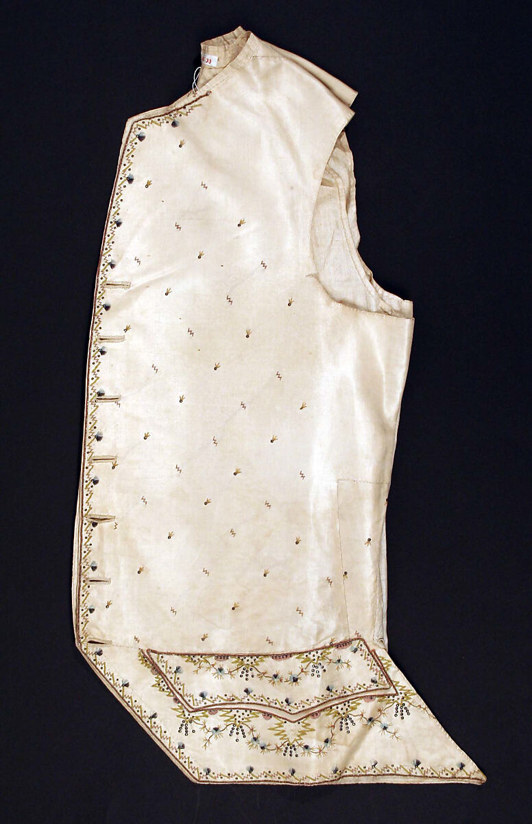 Waistcoat, silk, Italian