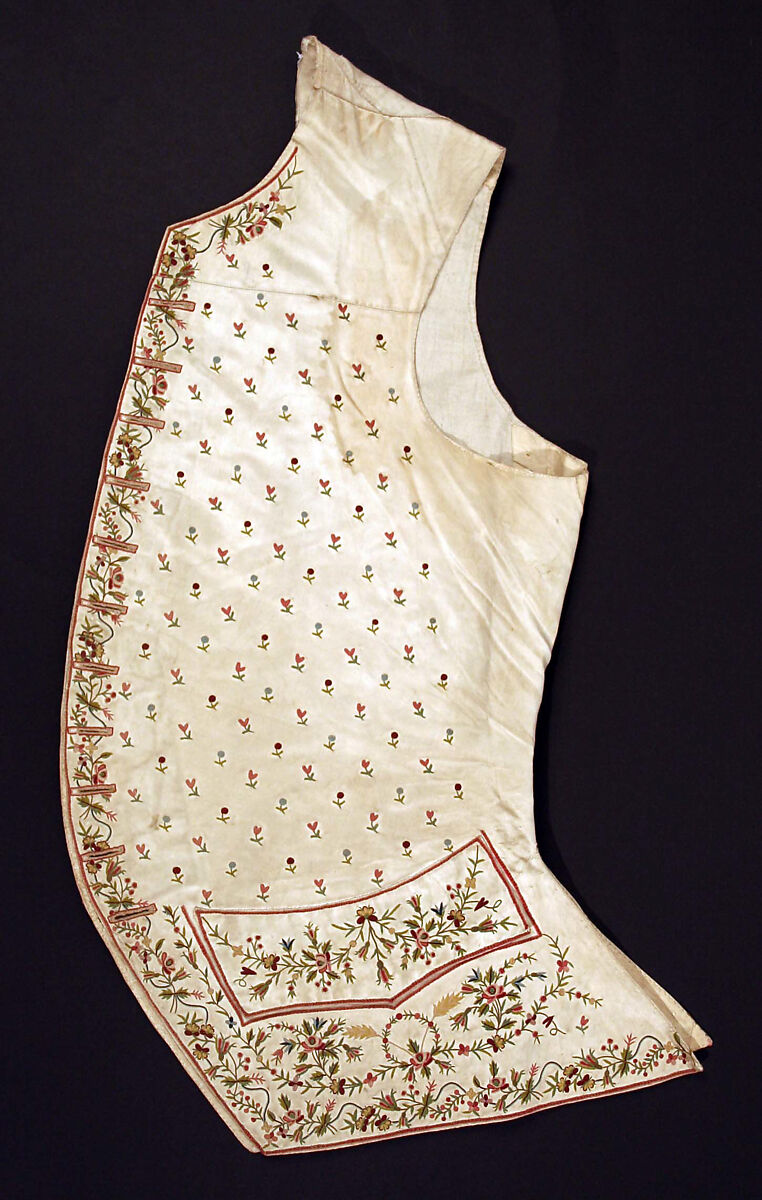 Waistcoat, silk, French