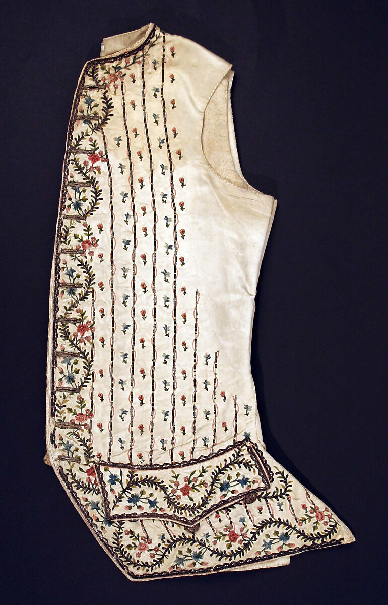 Waistcoat, silk, American
