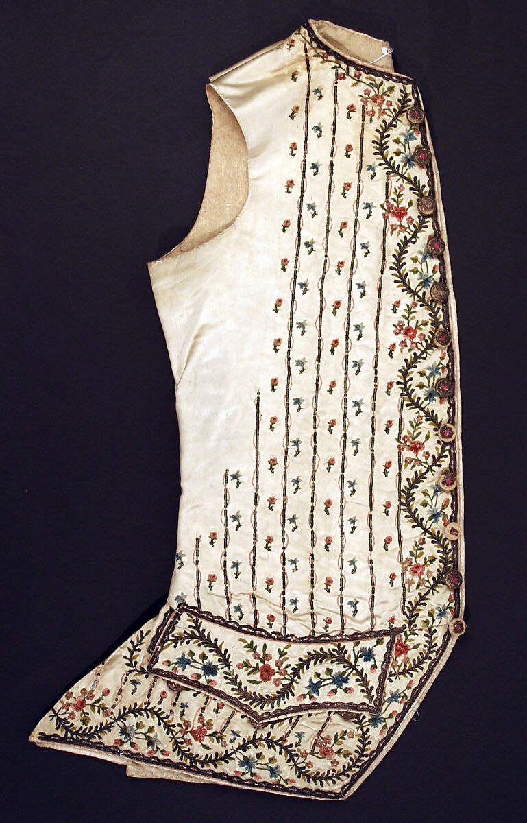 Waistcoat, silk, American 