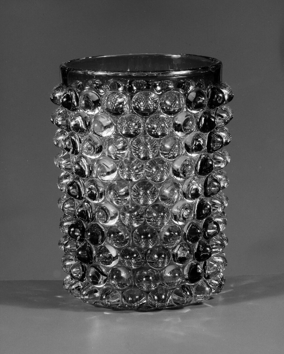 Tumbler, Probably Hobbs, Brockunier and Company (1863–1891), Pressed cranberry glass, American 