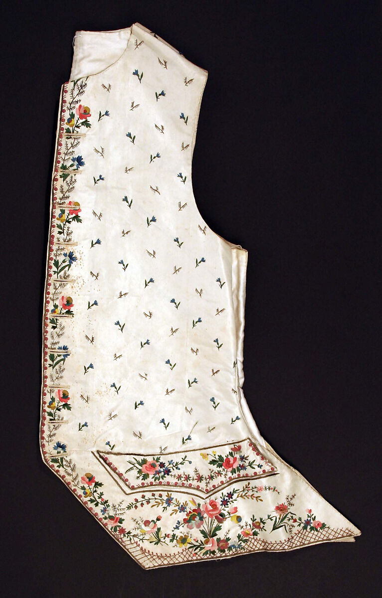 Vest, silk, cotton, French