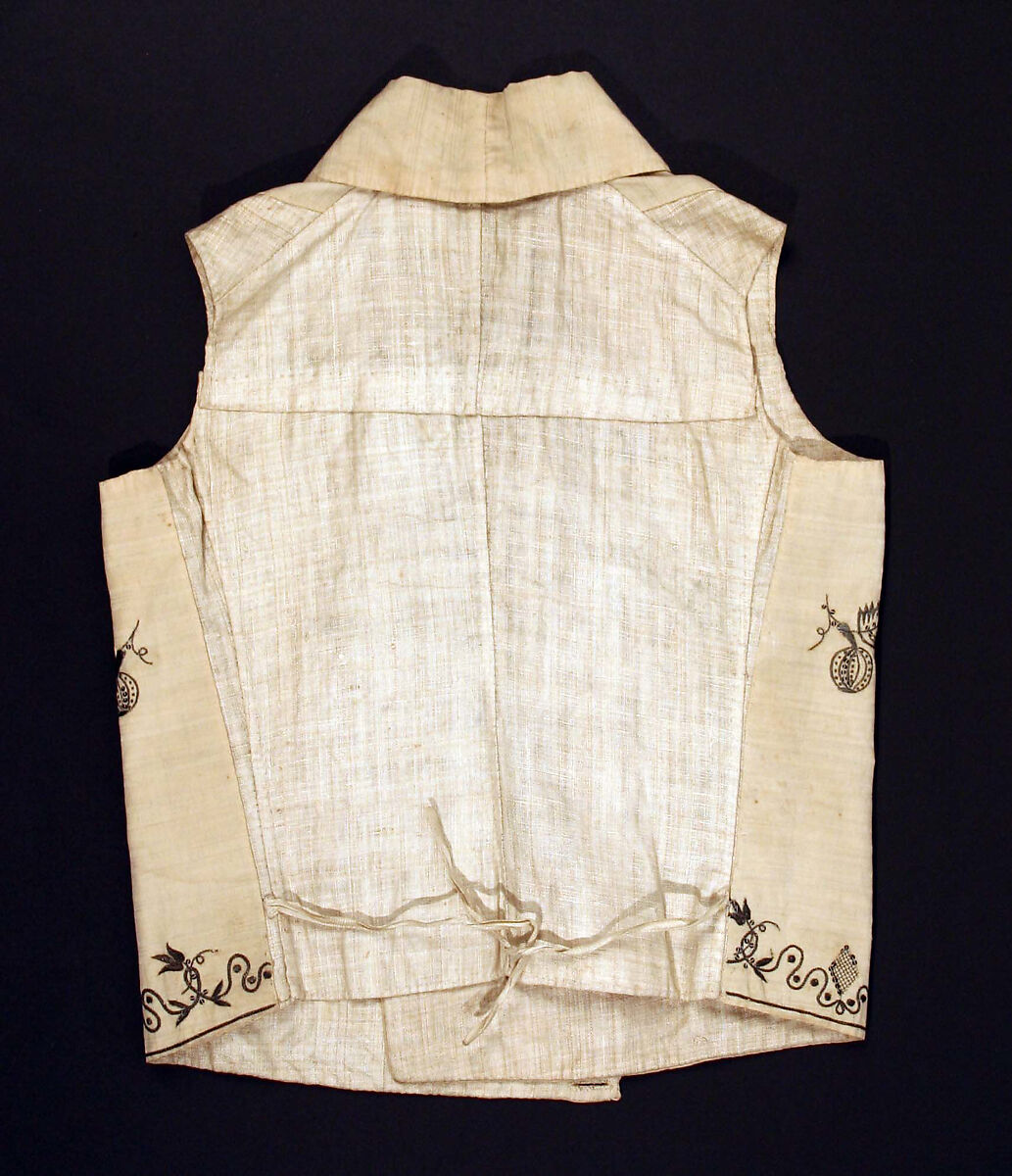Waistcoat, linen, French
