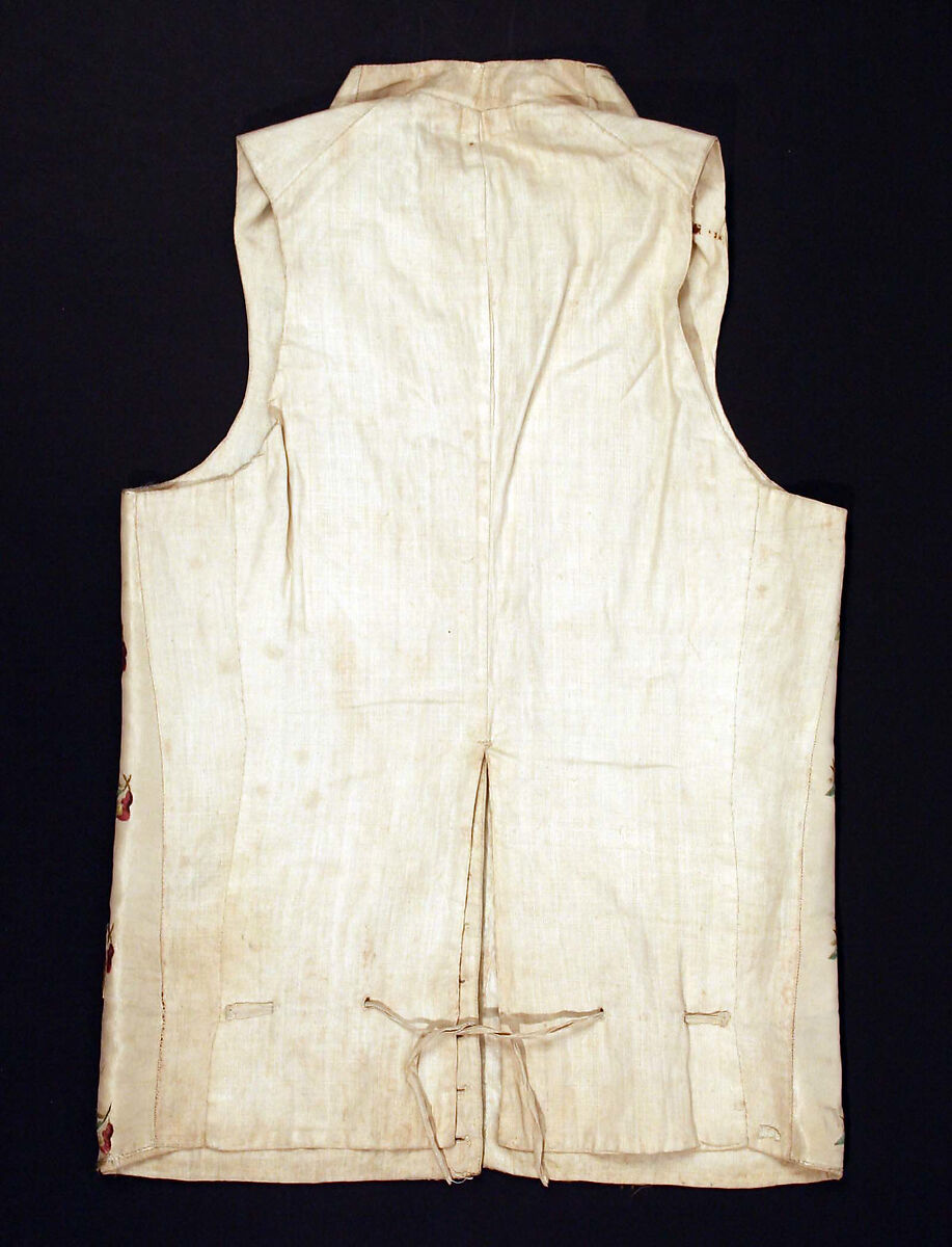 Vest, silk, American or European