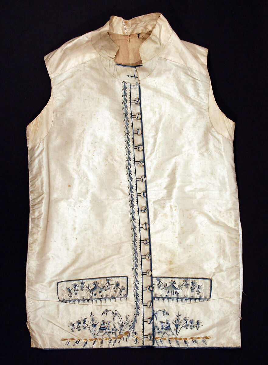 Waistcoat, silk, European 