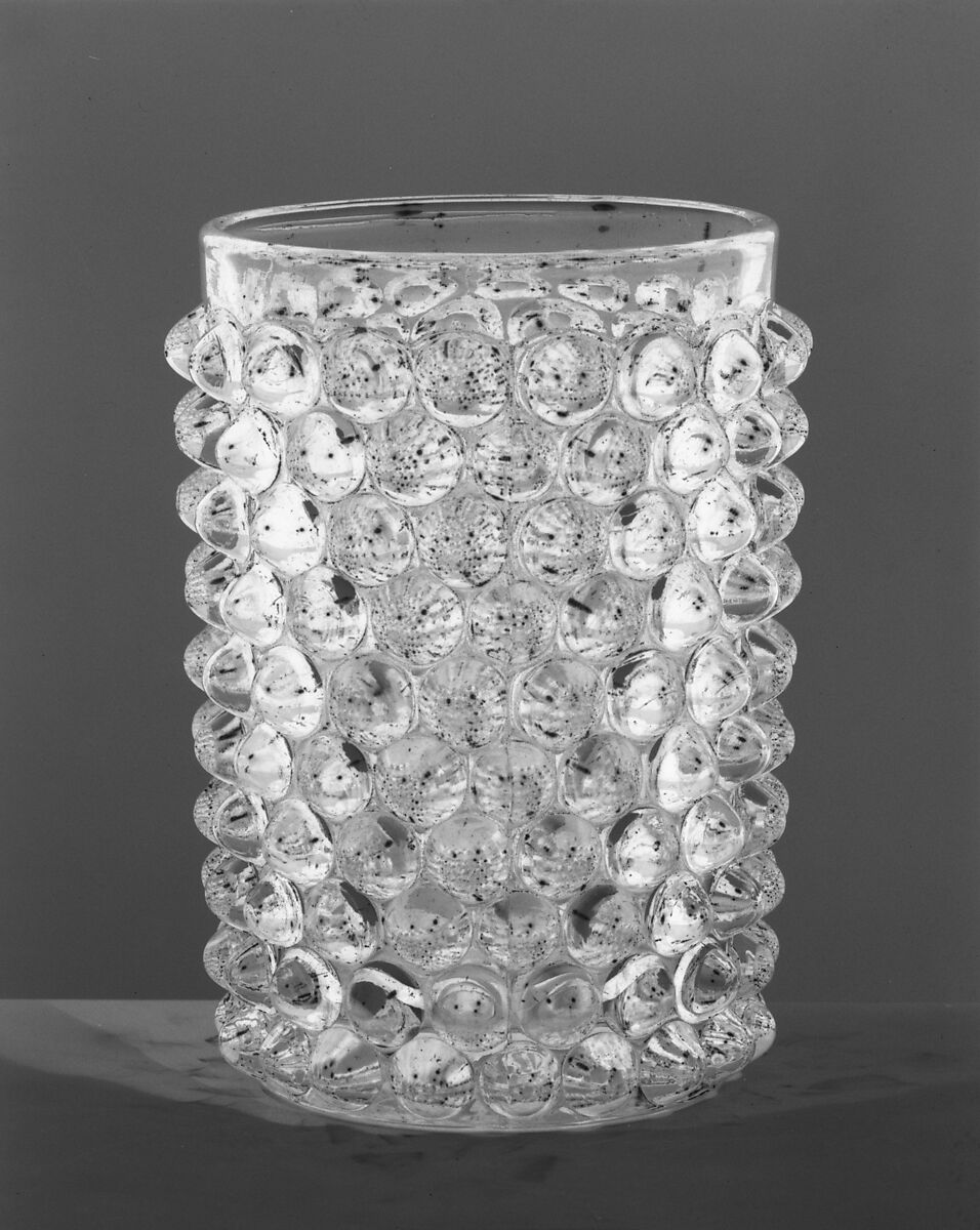 Tumbler, Probably Hobbs, Brockunier and Company (1863–1891), Pressed cranberry glass, American 