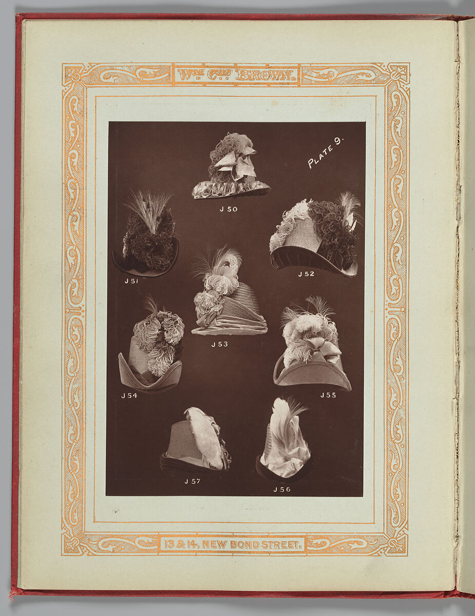 [Hats J50-J57], William Charles Brown (British, active late 19th century), Woodburytypes 