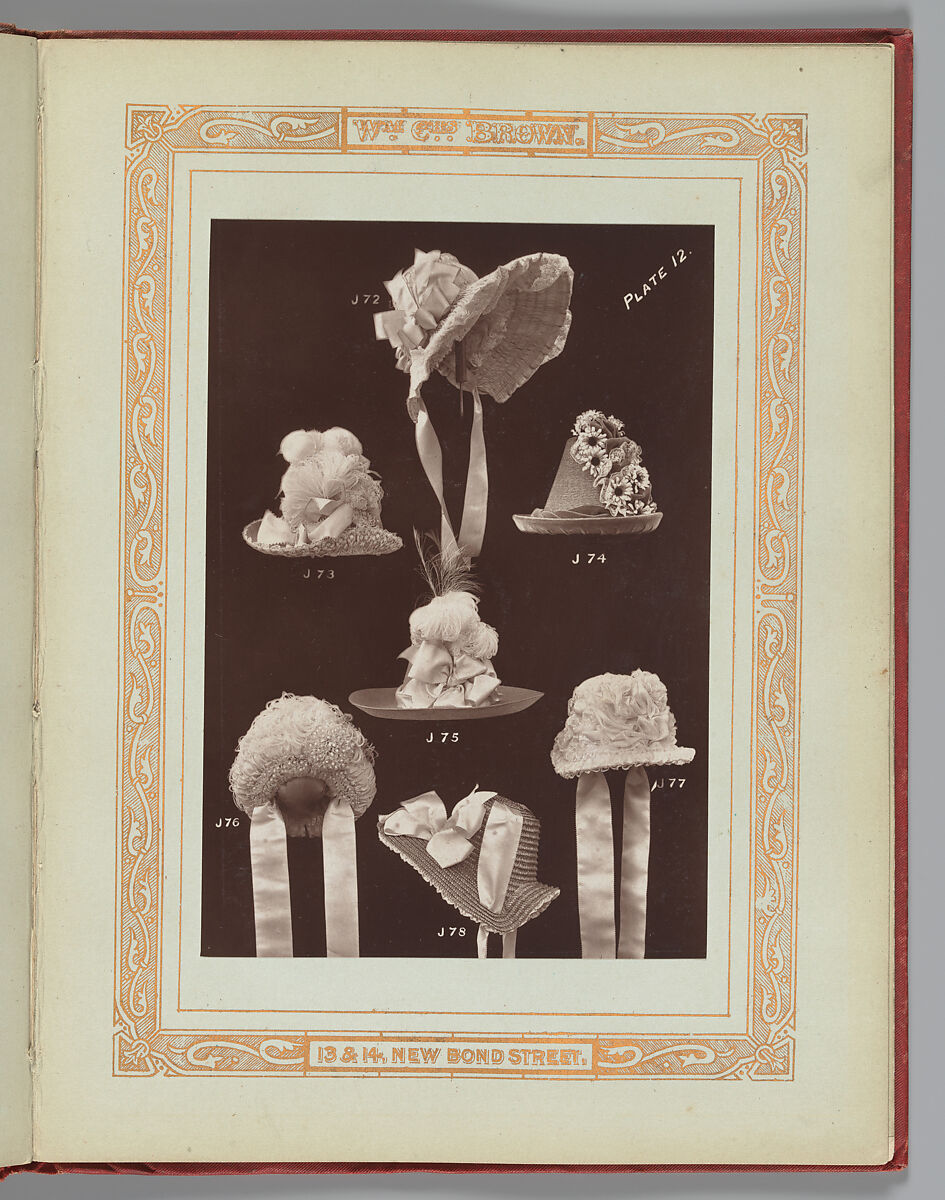 [Hats J72-J78], William Charles Brown (British, active late 19th century), Woodburytypes 