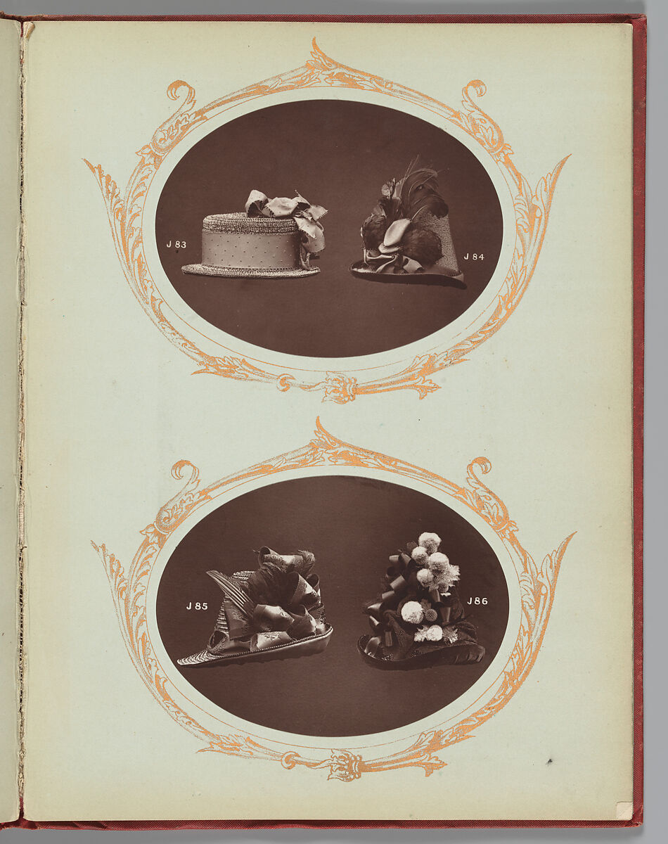 [Hats J83-J84]; [Hats J85-J86], William Charles Brown (British, active late 19th century), Woodburytypes 