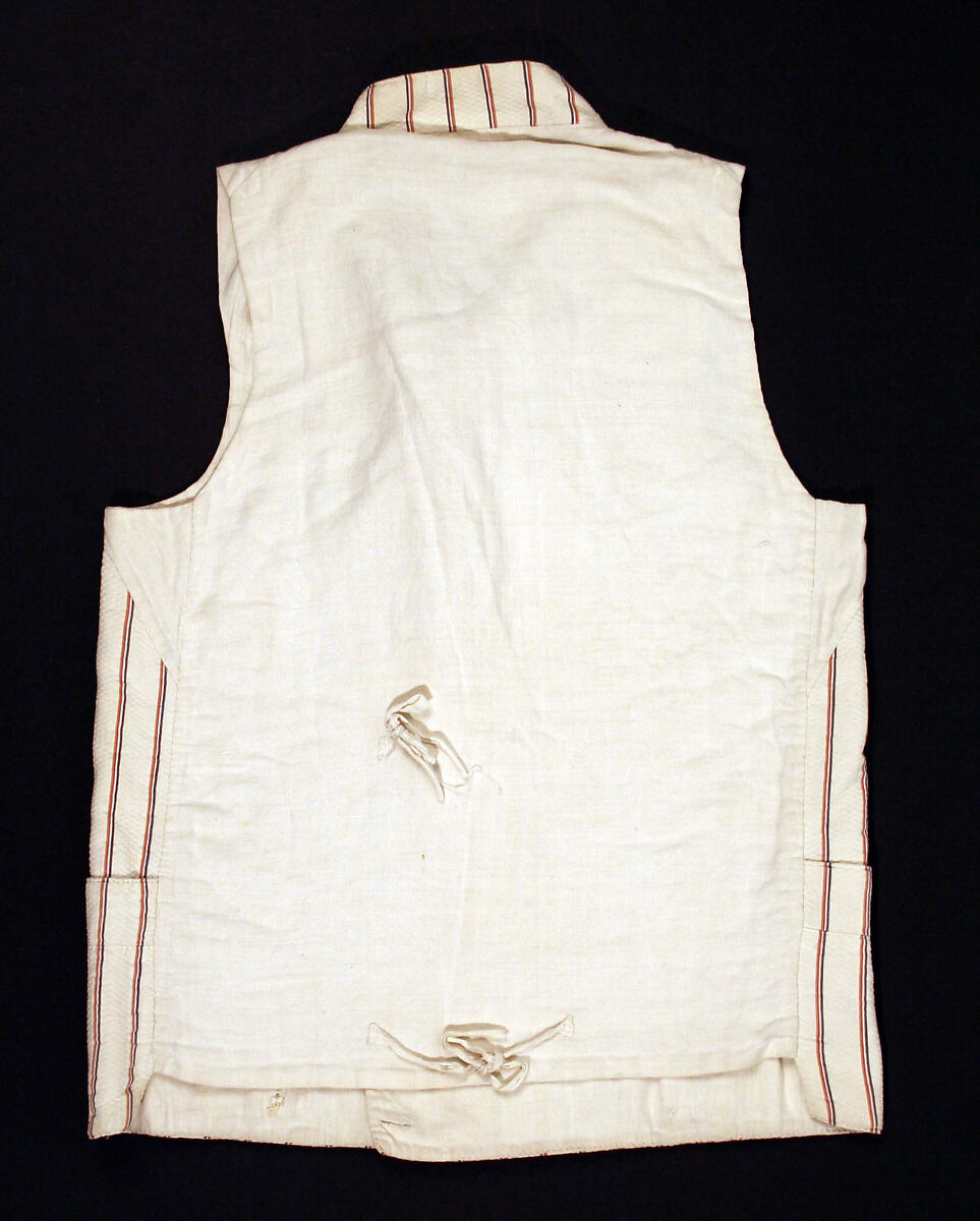 Waistcoat, cotton, British