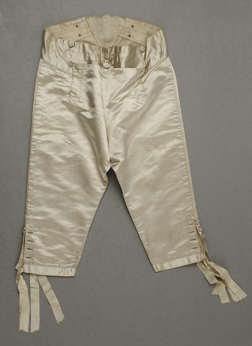 Breeches, silk, linen, French 