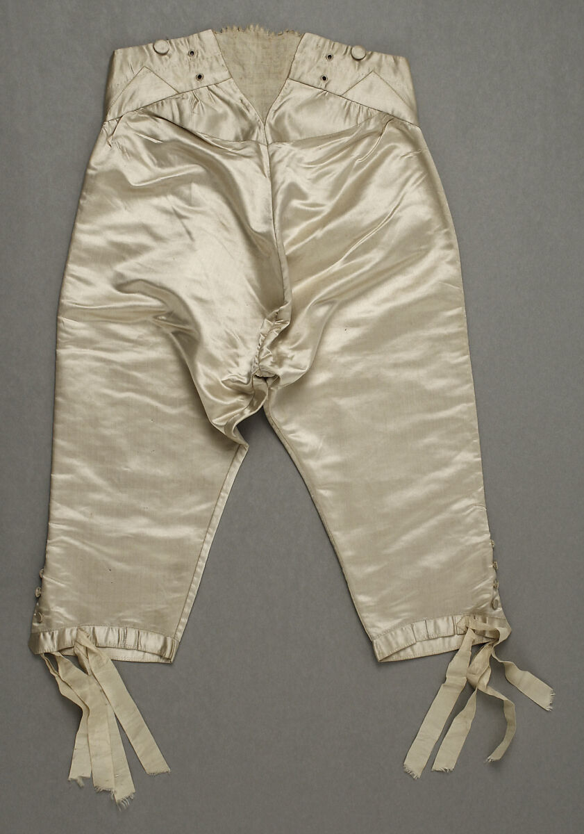 Breeches, silk, linen, French