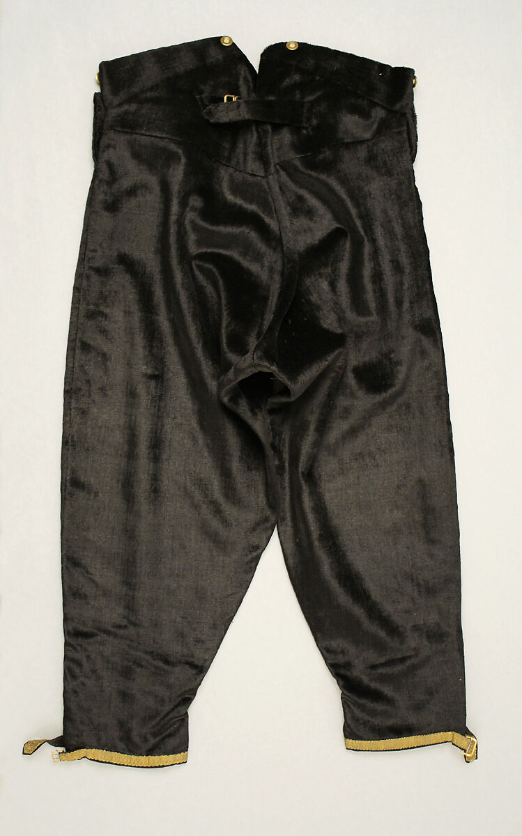 Breeches, silk, probably British