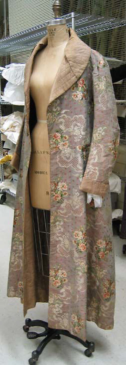 Dressing gown, silk, French