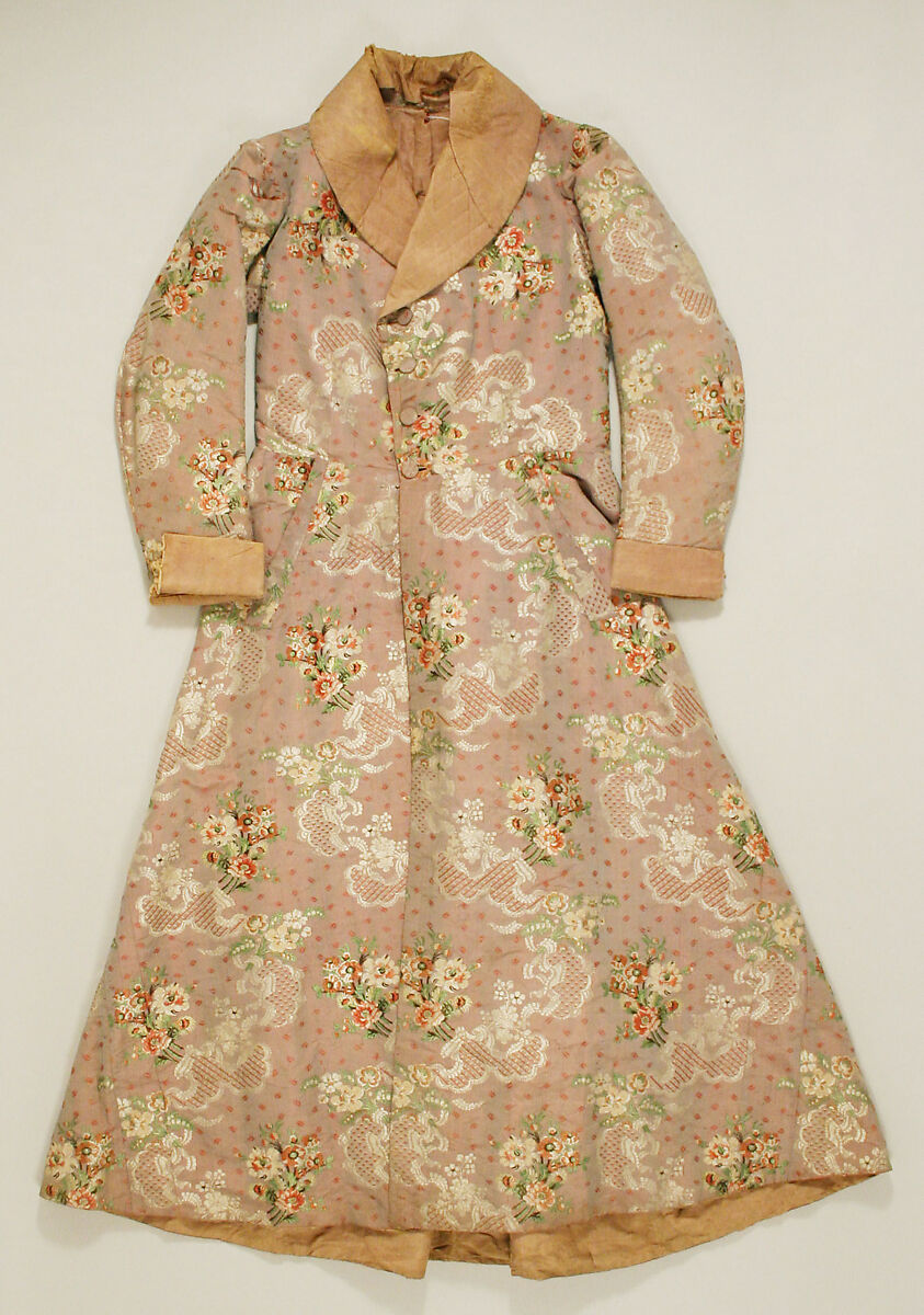 Dressing gown, silk, French 