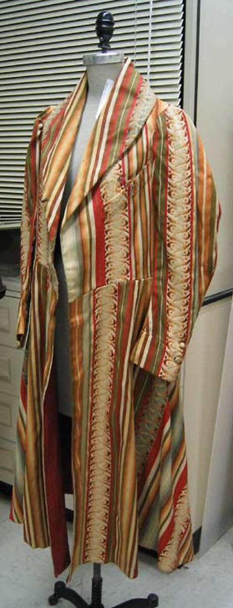 Smoking jacket, wool, flax, European