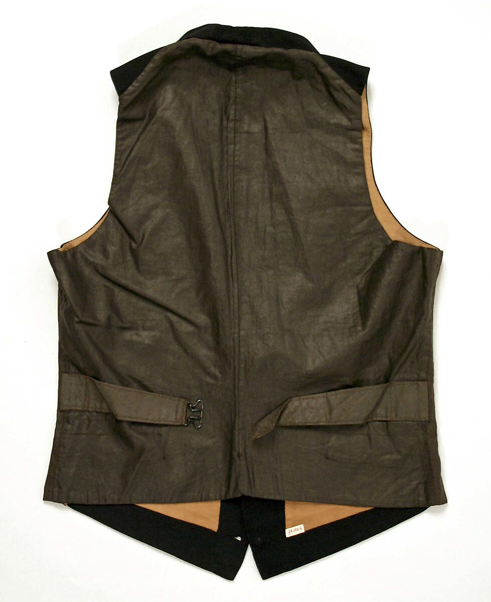 Waistcoat, wool, silk, British