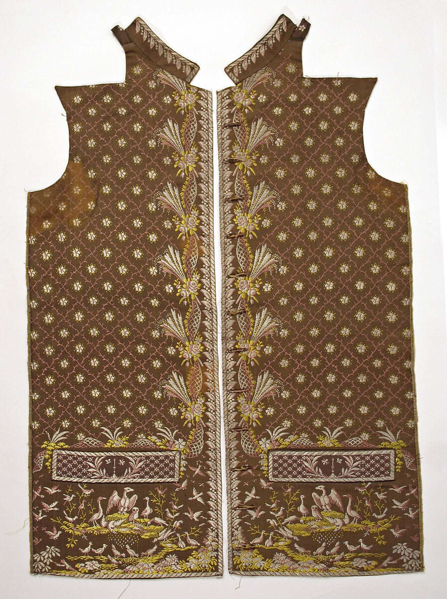 Waistcoat, silk, French 