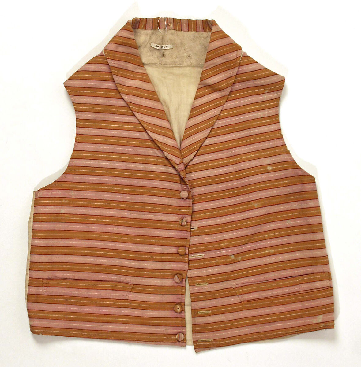 Vest, silk, American or European 