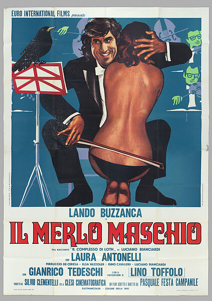 Il Merlo Maschio poster, Offset lithograph