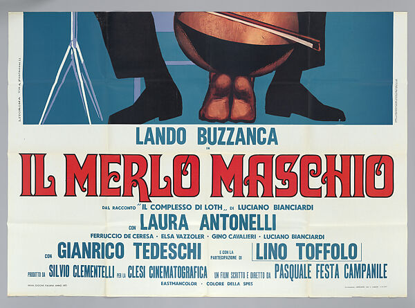 Il Merlo Maschio poster, Offset lithograph