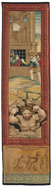 Saint Paul in Prison, Pieter van Aelst  Flemish, Warp: wool, 72-74 per dm; weft: wool, 20-22 per cm; silk, 21-23 per cm; gilt-metal-wrapped thread, 20-22 per cm