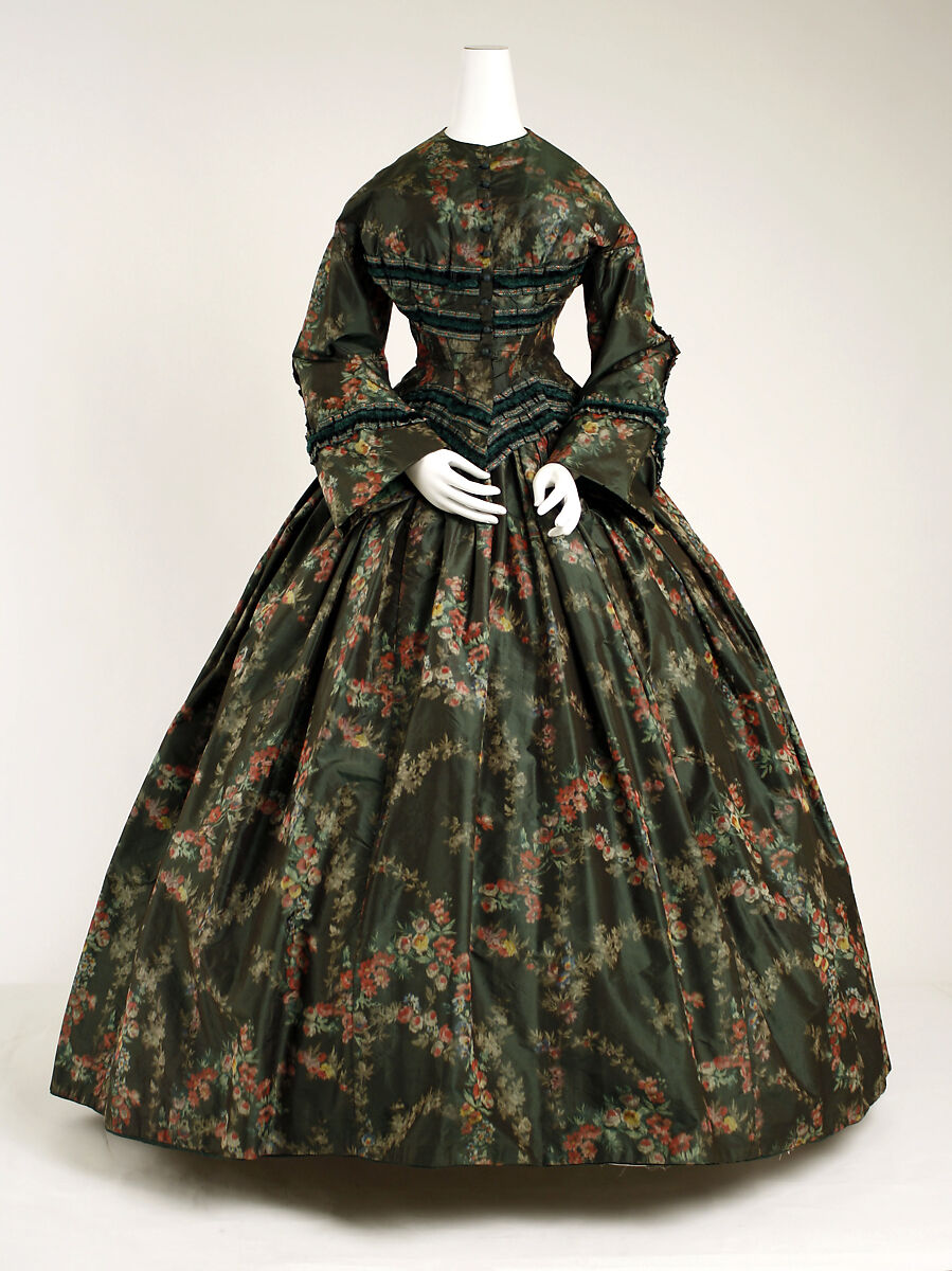 Afternoon dress, silk, American 