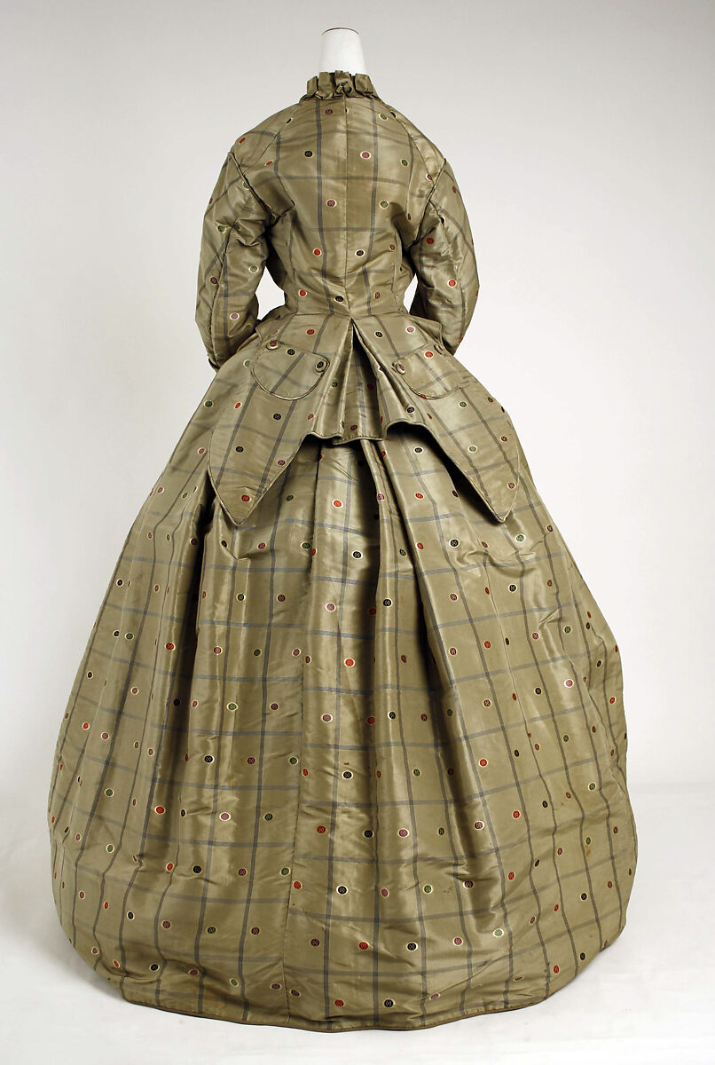 Dress, silk, American