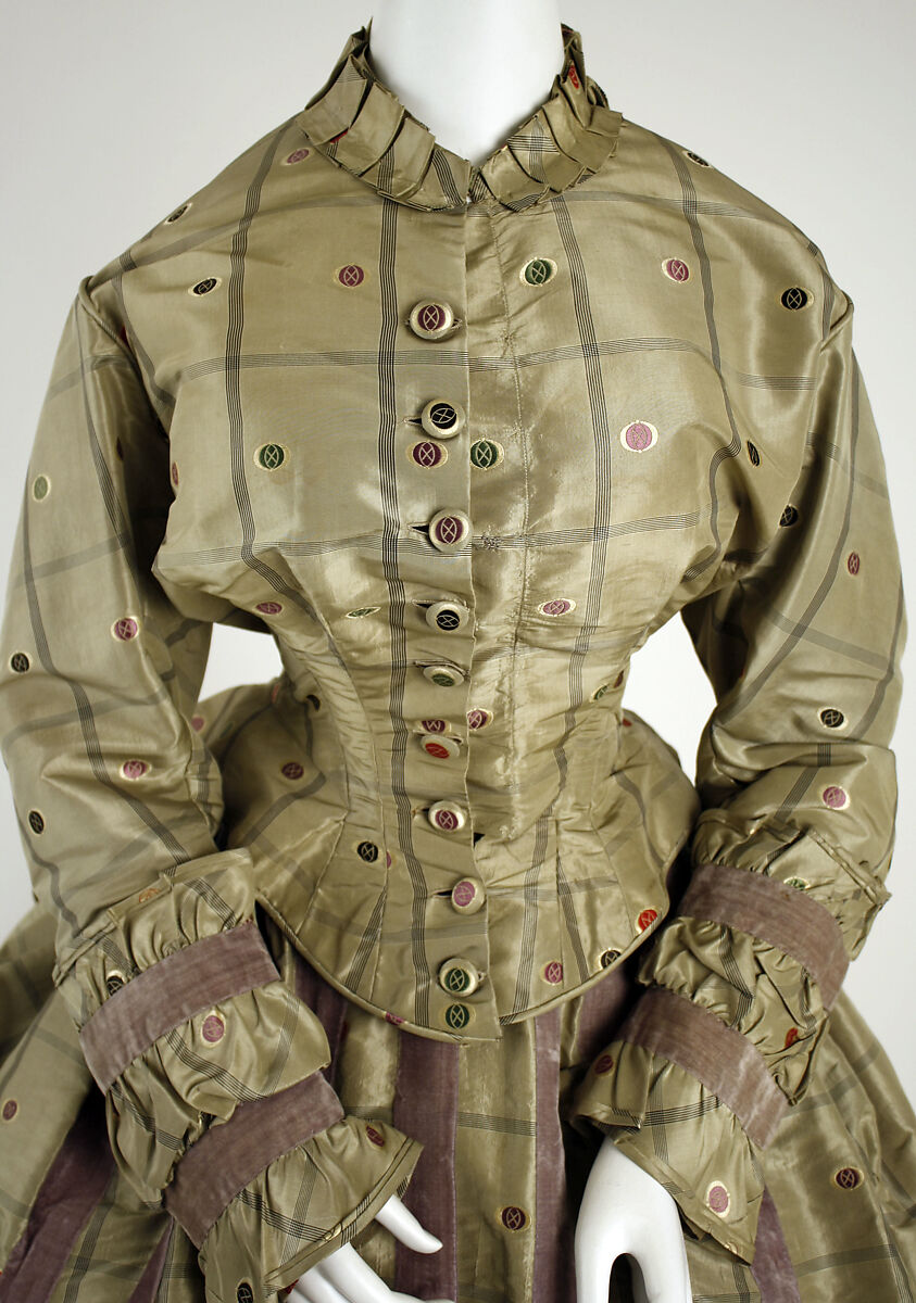 Dress, silk, American